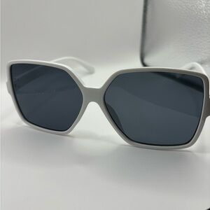 White Square Oversized Sunglasses